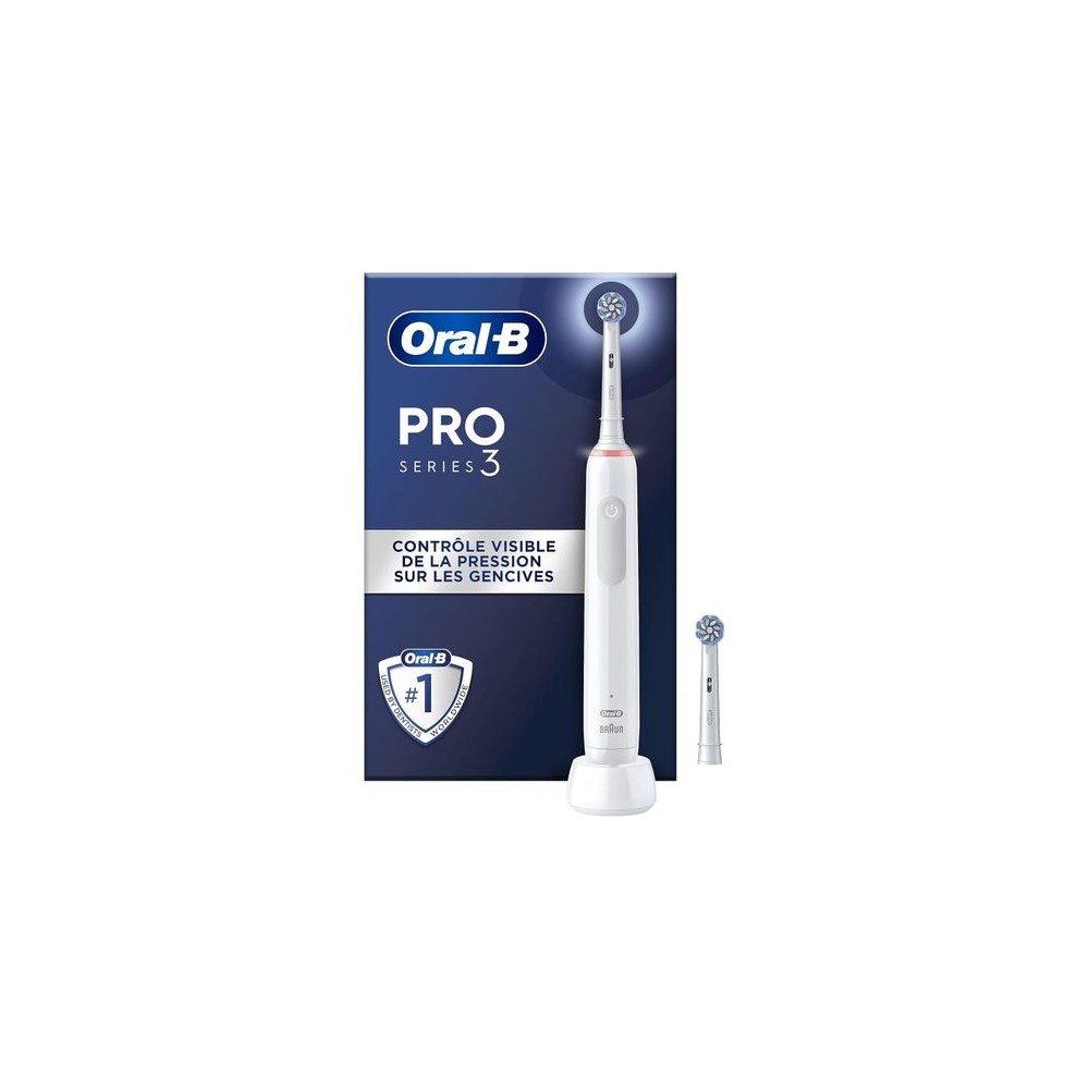 Oral-B Pro Series 3, Brosse à dents électrique, Blanche