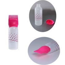 Bouteille Applicatrice avec Peigne en Plastique pour Application Facile de Teinture des Cheveux - Rose -