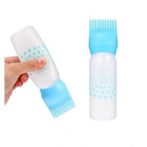 Bouteille Applicatrice avec Peigne en Plastique pour Application Facile de Teinture des Cheveux - Rose -