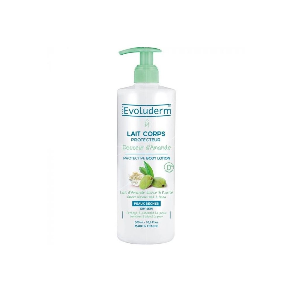 Evoluderm  Lait Corps protecteur douceur d'amande - touts type des peaux 500ml