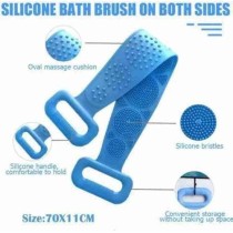 Brosse en silicone pour bain de douche - Bleu