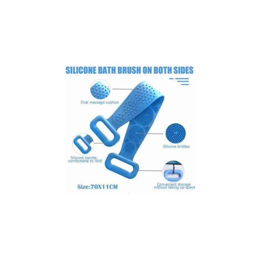 Brosse en silicone pour bain de douche - Bleu